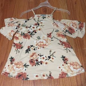Floral off the shoulder top